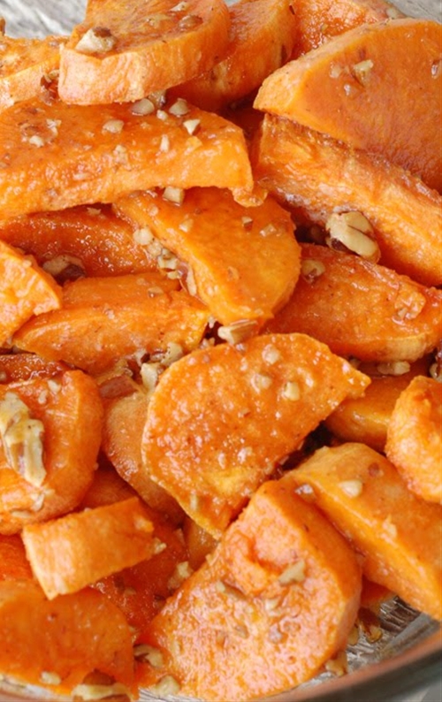 Butter-Pecan Sweet Potatoes recipe | Chefthisup