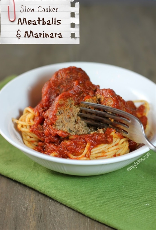 Slow Cooker Meatballs & Marinara recipe Chefthisup
