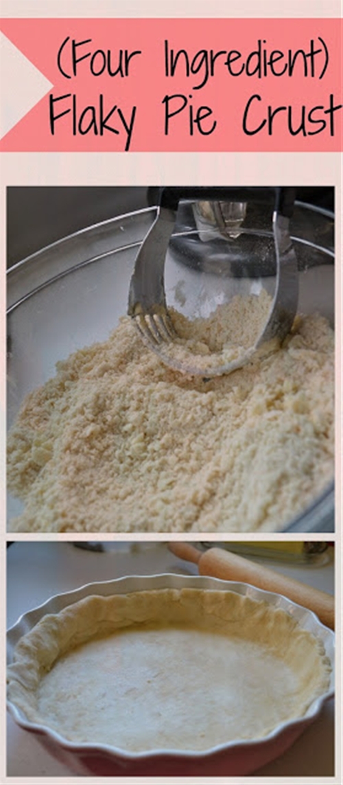 Four Ingredient Flaky Pie Crust recipe Chefthisup