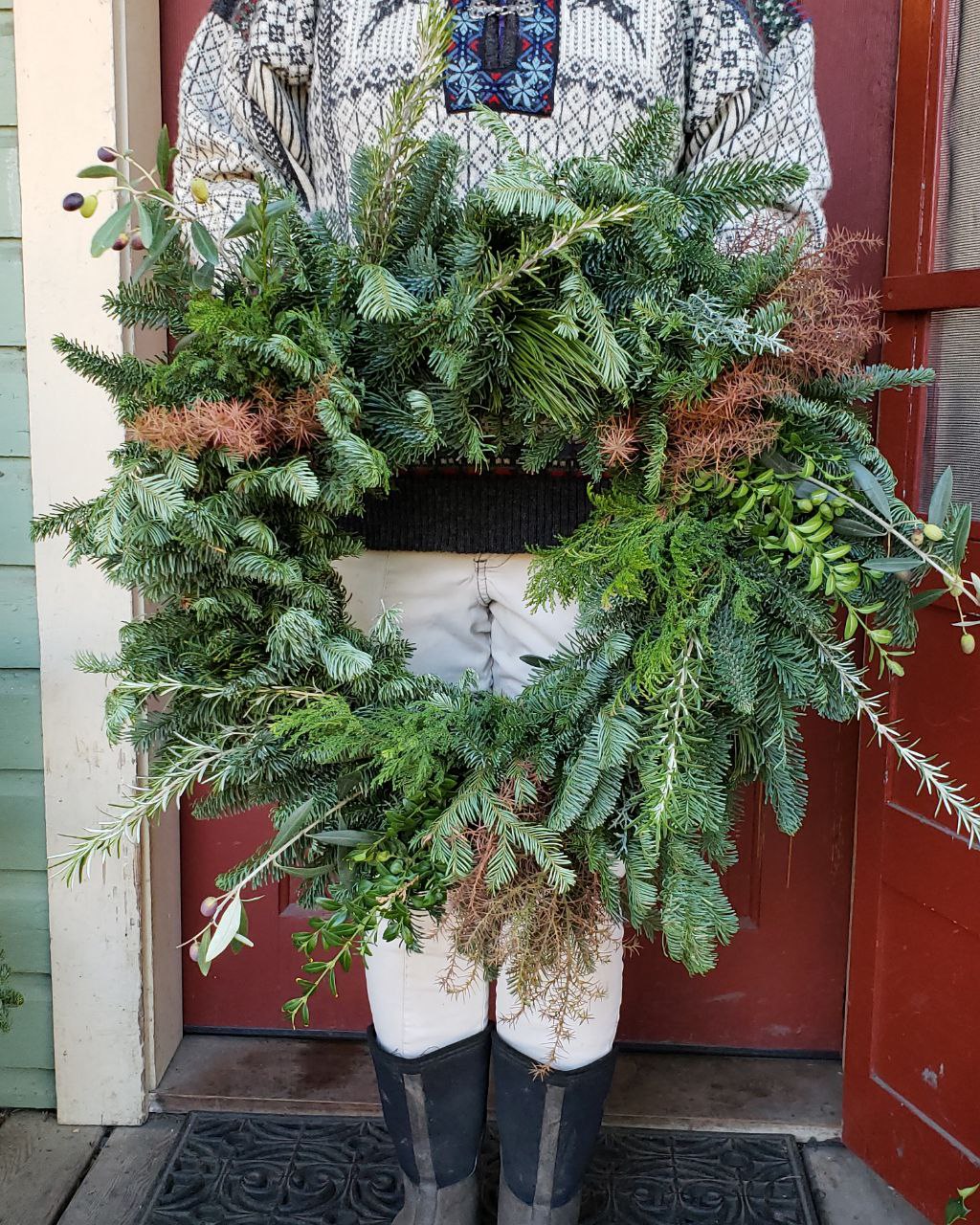 Holiday Wreath Making Class December 2 Crowley House Flower Farm