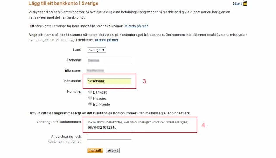 Överföring från PayPal till Swedbank (instruktion) Snabbt och utan stress