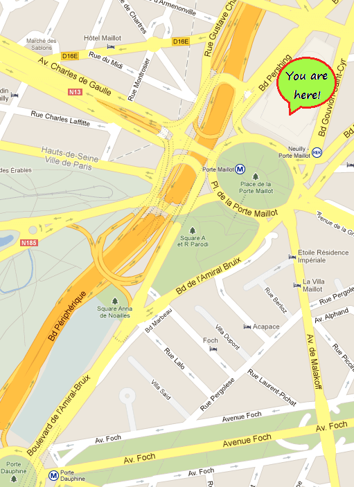 Around Palais des Congrès CHI 2013