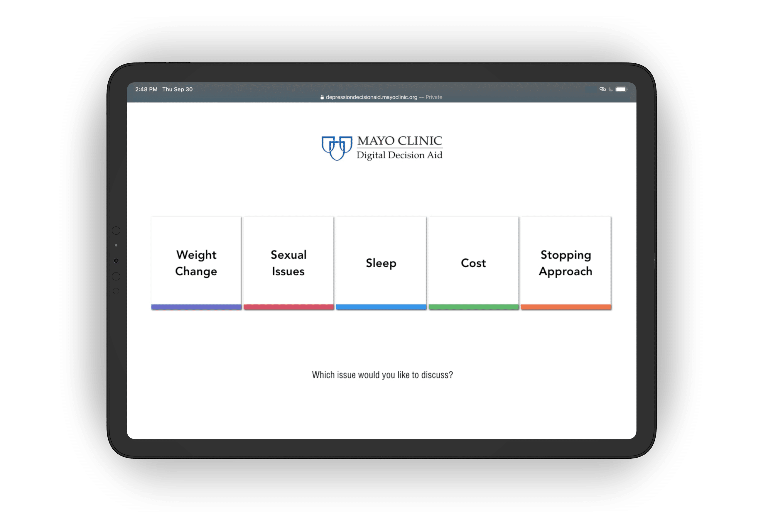 David Chiang › Mayo Clinic Decision Aid