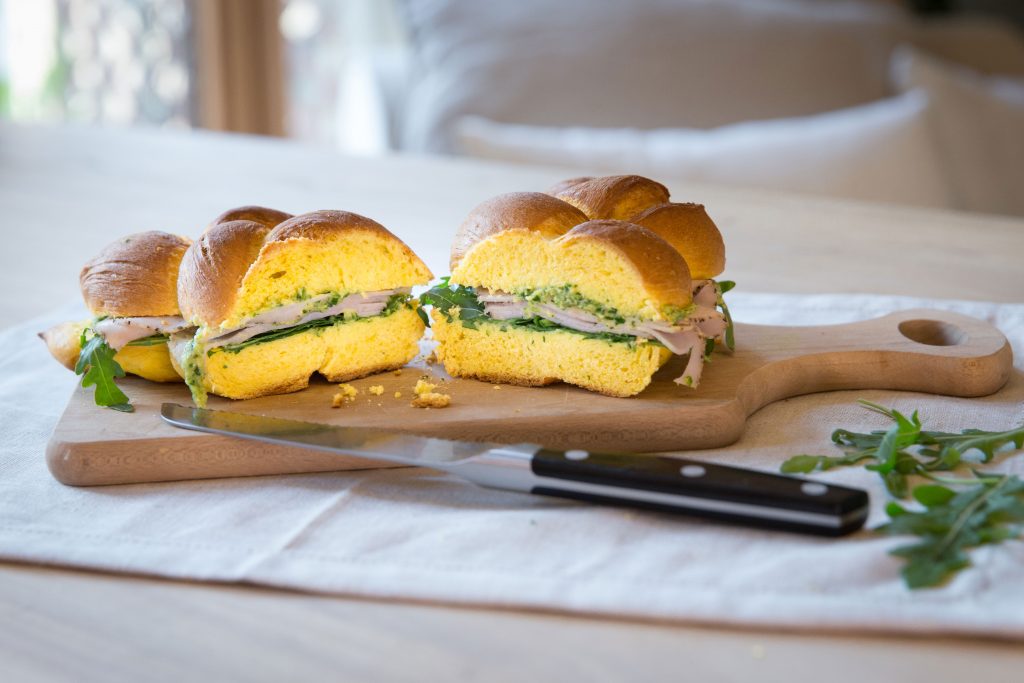 Pane di zucca con tacchino e maionese di... zucchine! chiaramaci