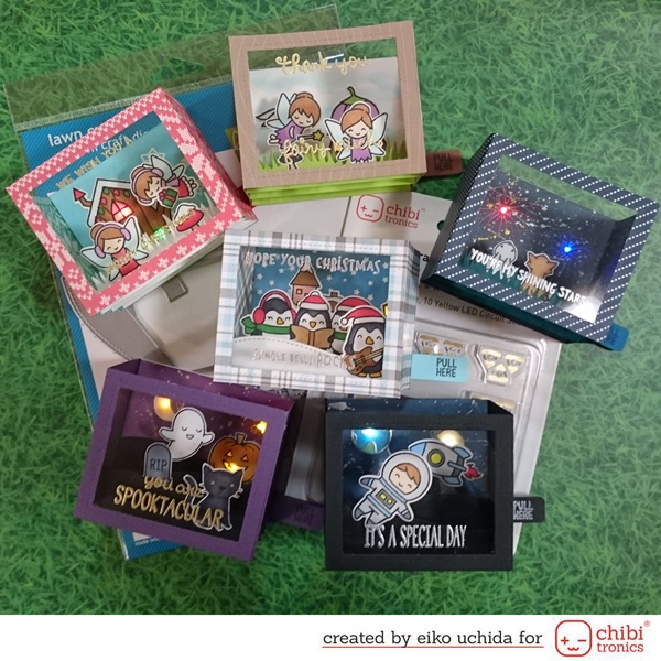 How to make light up shadow box card. Chibitronics