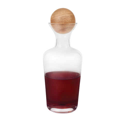 Rustic Farmhouse Style Decanter with Light Wood Stopper Chicago Bar