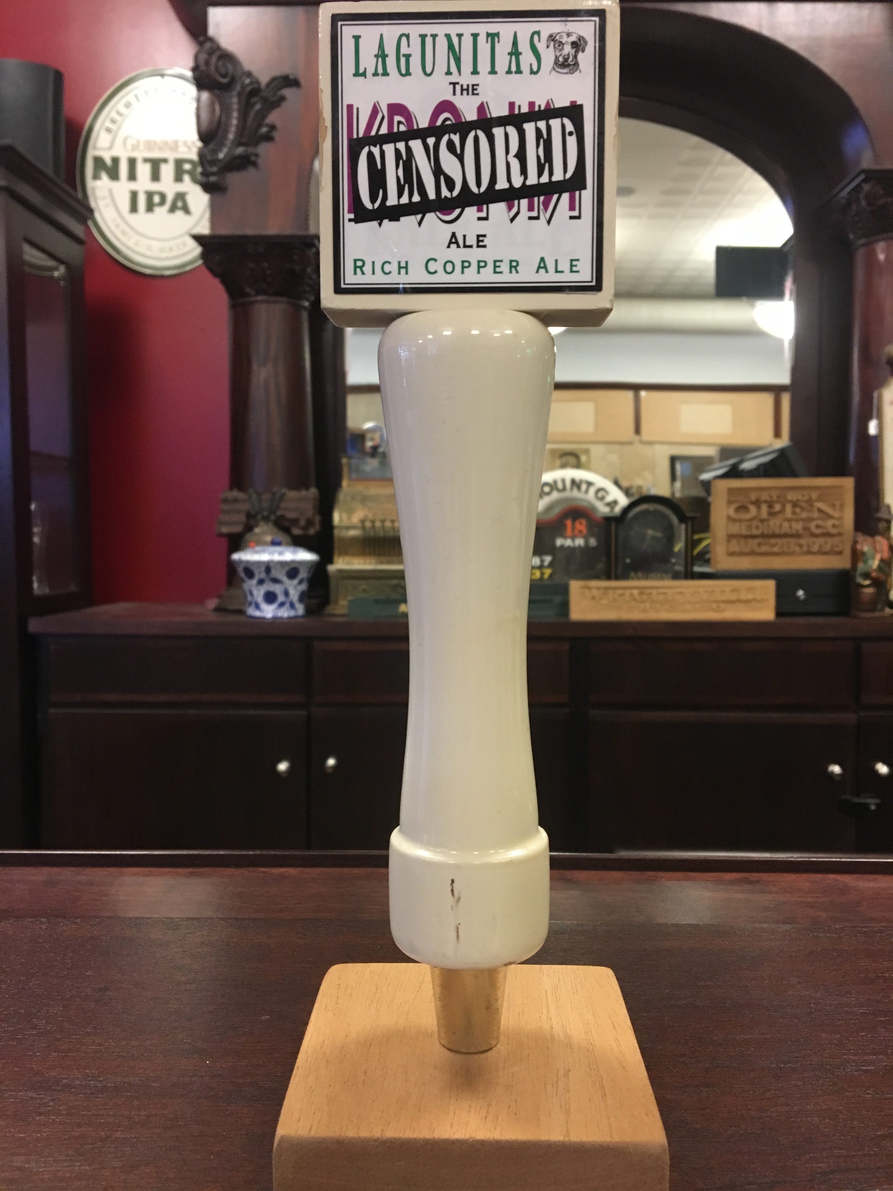 Lagunitas Brewery The Censored Ale Tap Handle Chicago Bar Store Bar