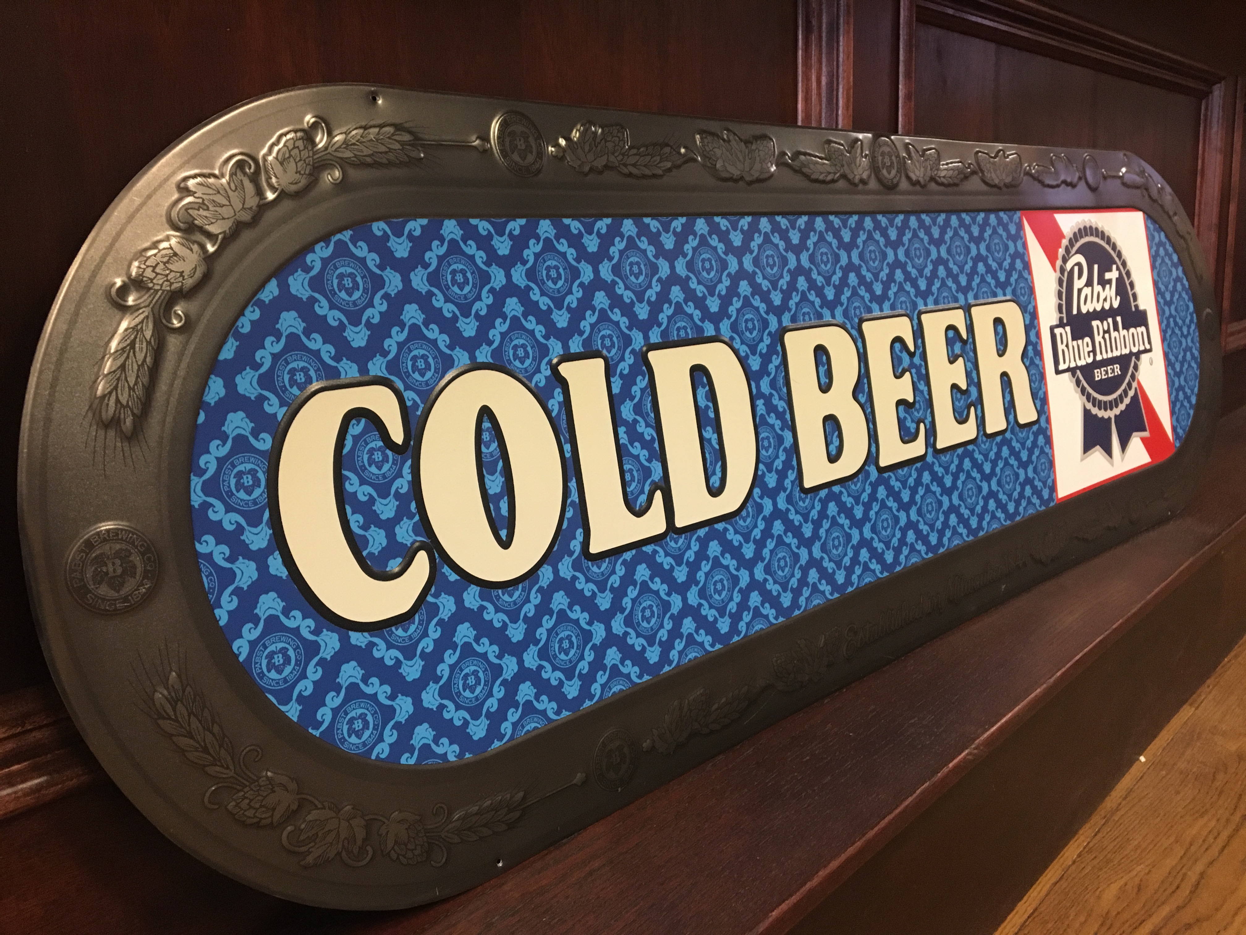 Pabst Blue Ribbon “Cold Beer” Sign Chicago Bar Store Bar tools