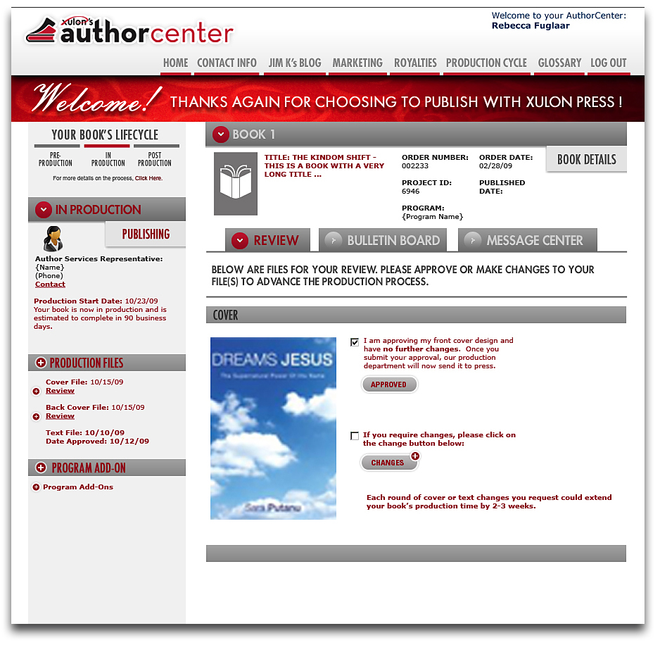 Xulon Press Author Center Website & Logo Chicago Design Lab