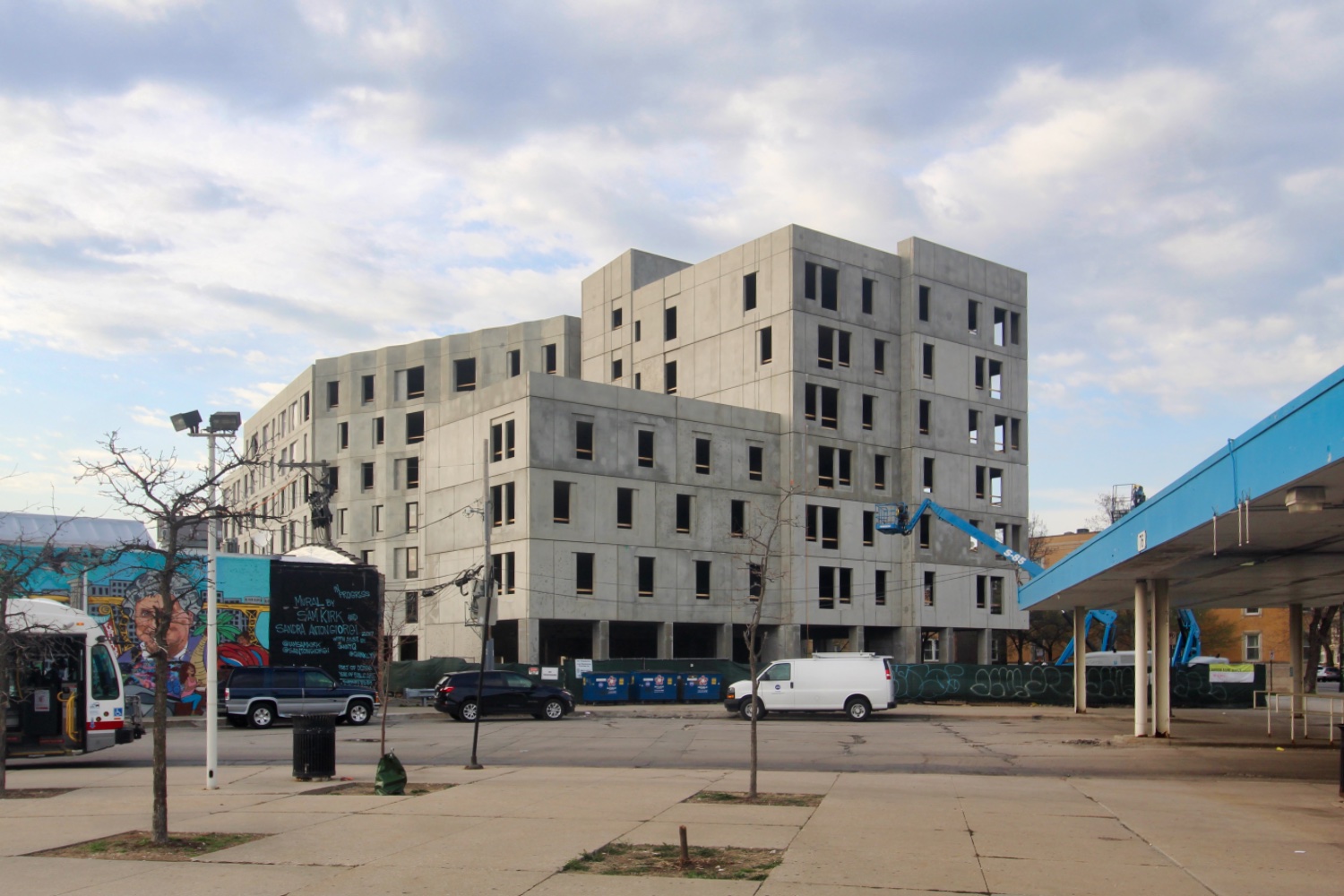 Exterior Walls Complete for Emmett Street Apartments in Logan Square