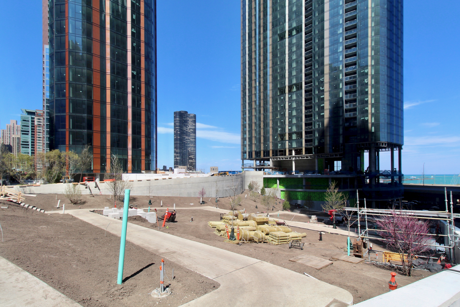 Final Cladding and Landscaping Underway for Lakeshore East's Cirrus