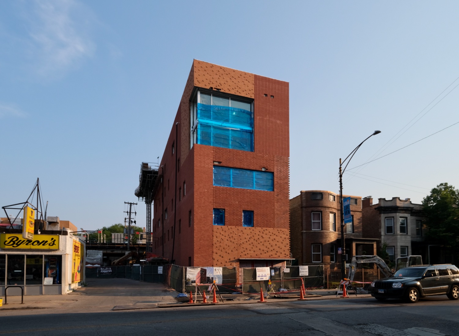 Brick Cladding Progresses at Broadway Youth Center in Lake View