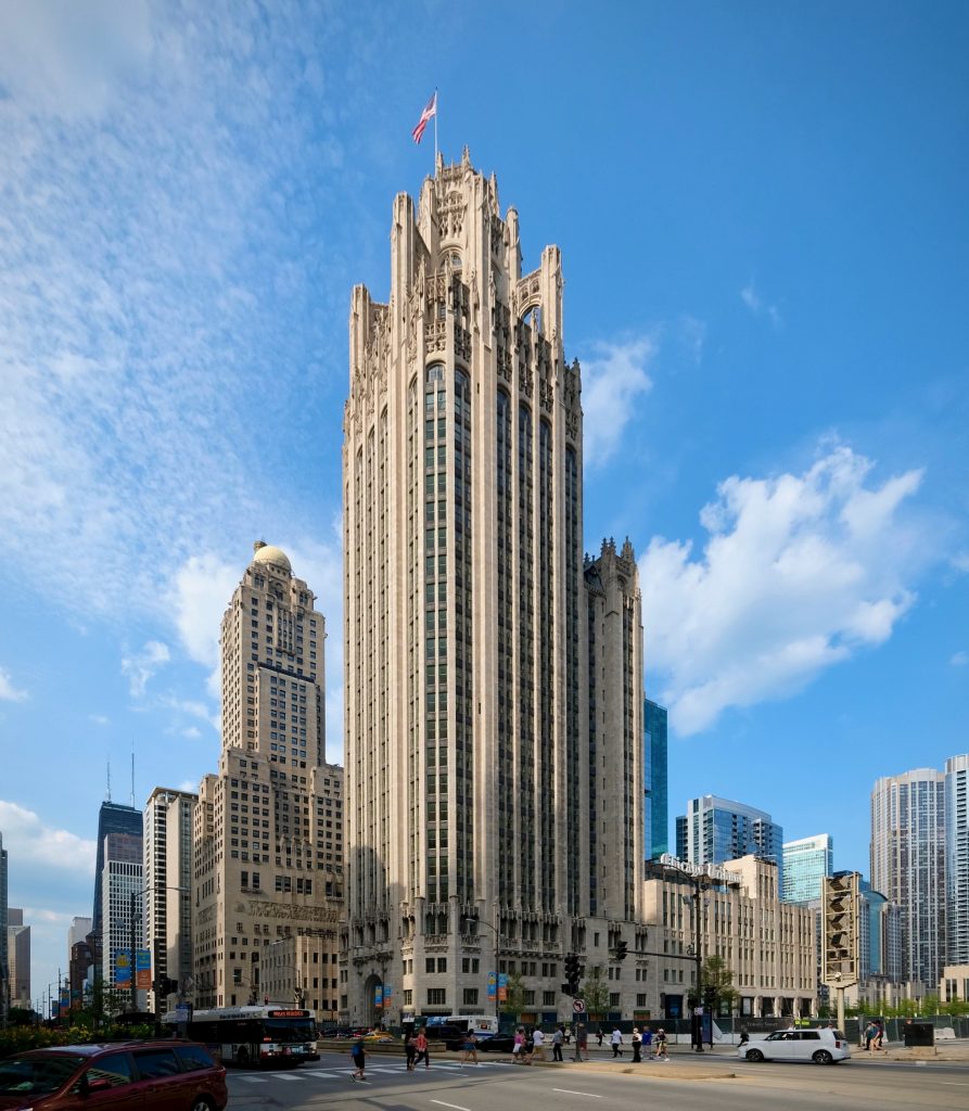 Tribune Tower Conversion Approaching Finish Line along Magnificent Mile