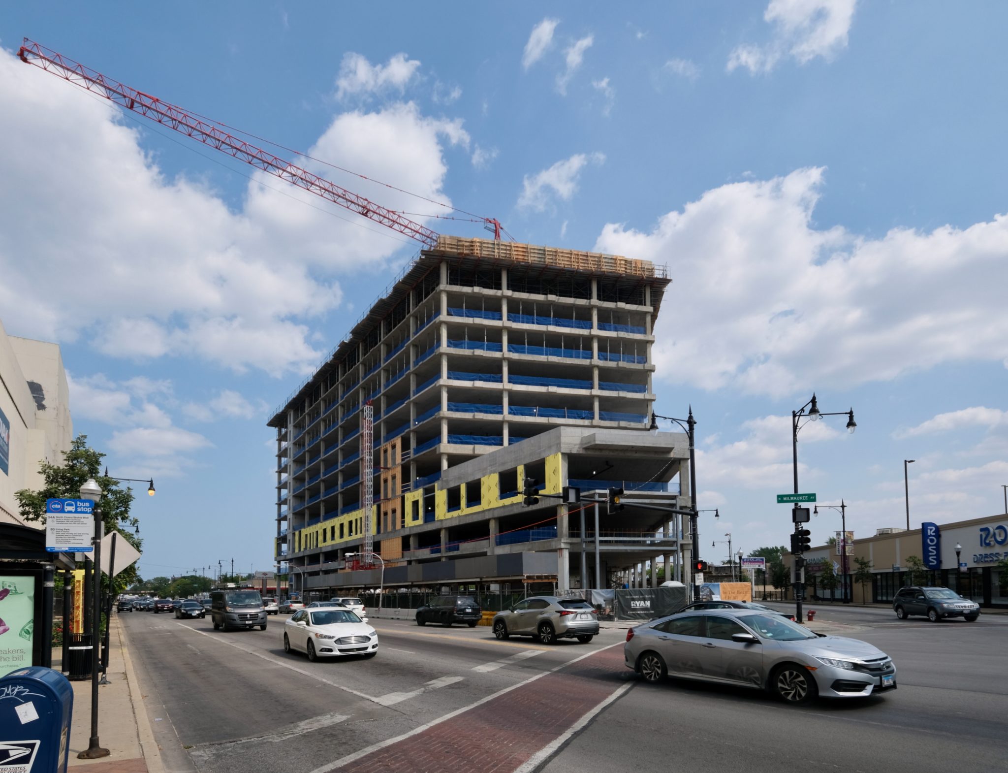 Clarendale Six Corners Tops Out in Portage Park Chicago YIMBY