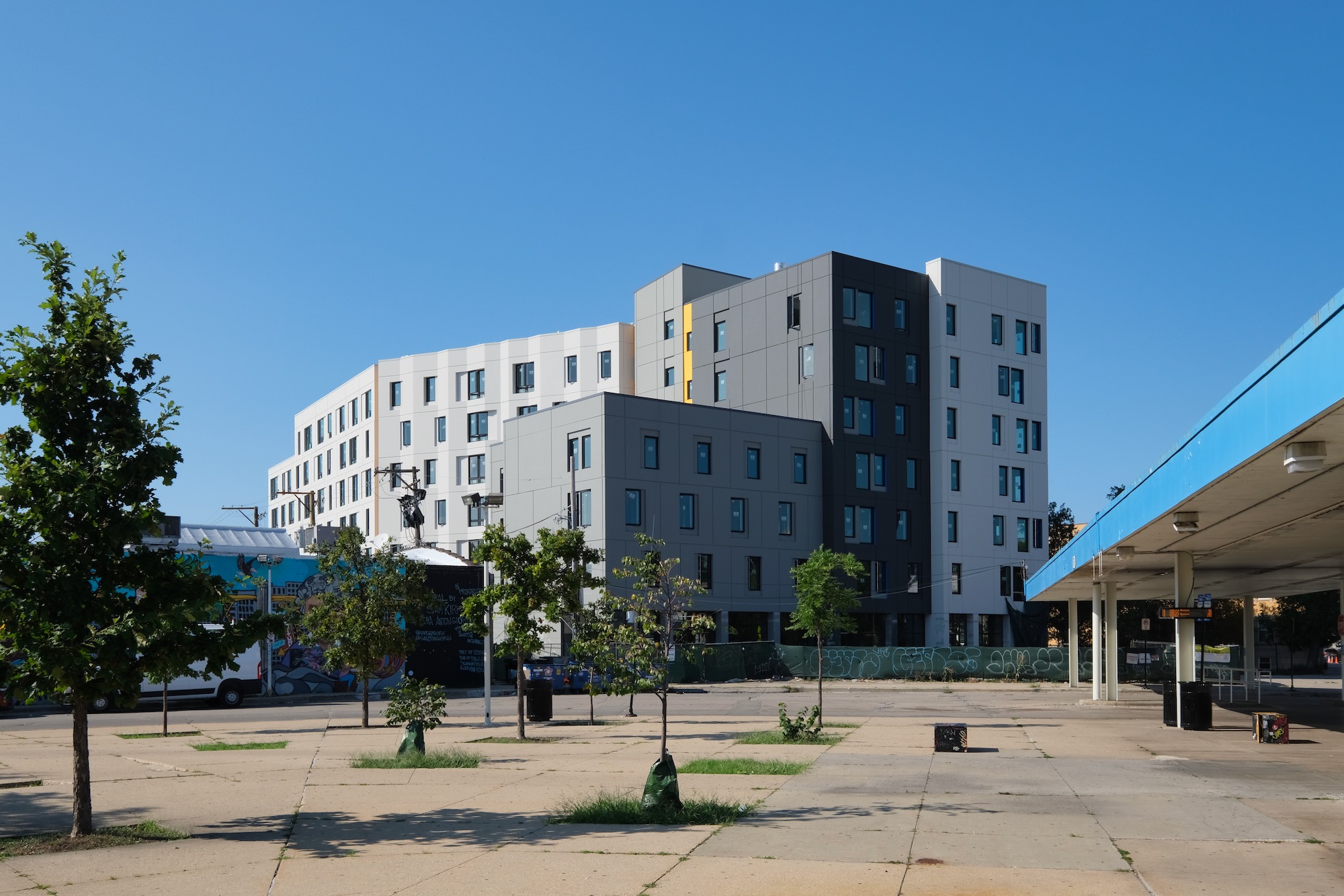 Facade Wraps Up for Emmett Street Apartments at 260238 N Emmett Street