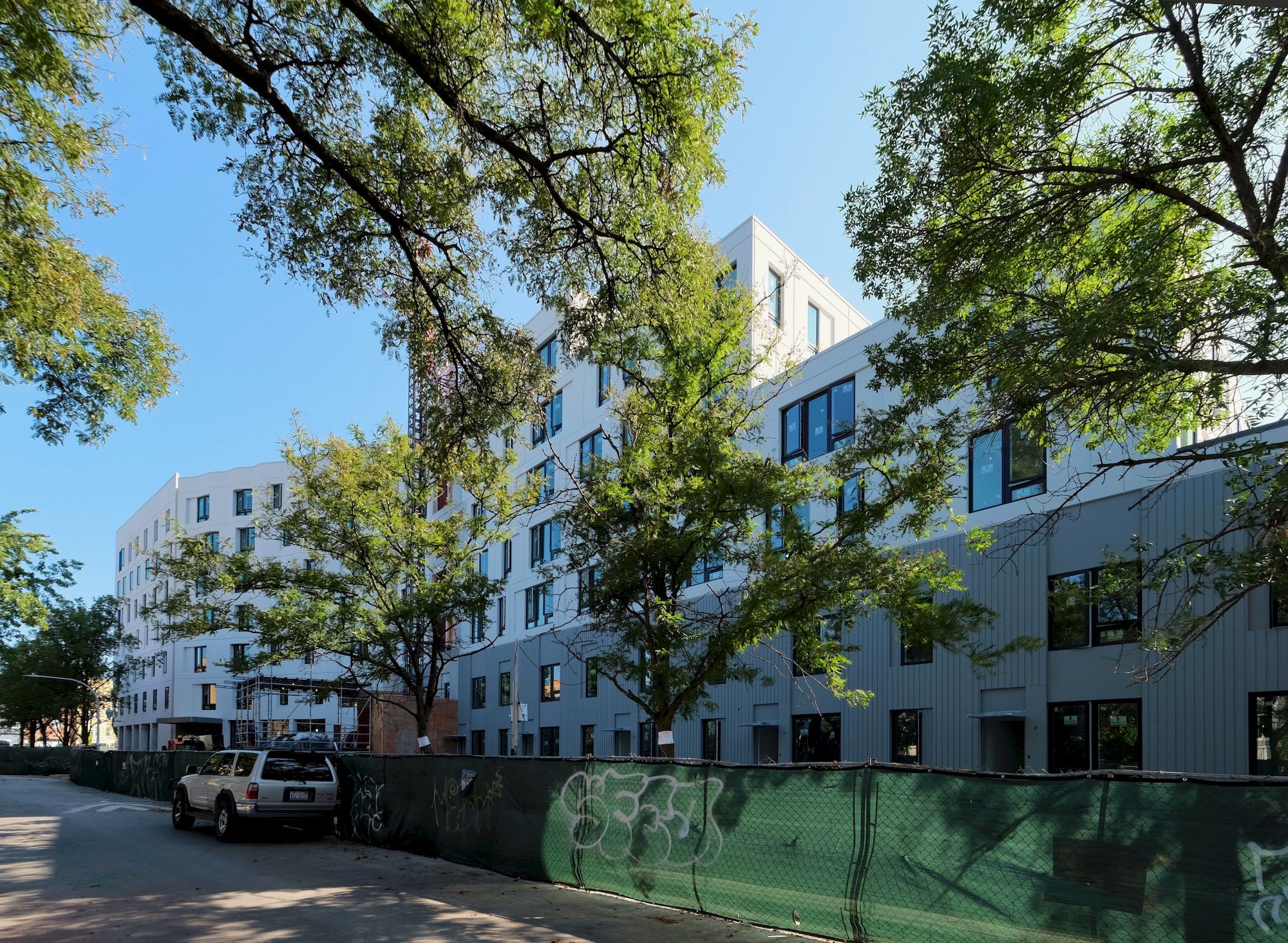 Facade Wraps Up for Emmett Street Apartments at 260238 N Emmett Street
