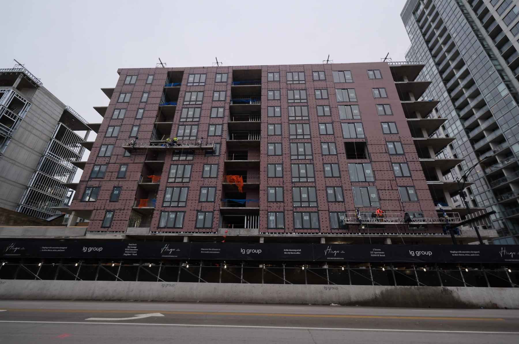 Outer Walls Take Shape for HUGO Development in River North Chicago YIMBY