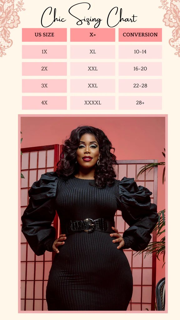 Size Charts & Measurements for Plus Sizes -Chic And Curvy – Chic