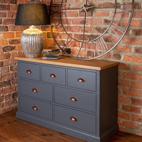 Large Wooden Chest Of Drawers Devon Collection Chic Interior