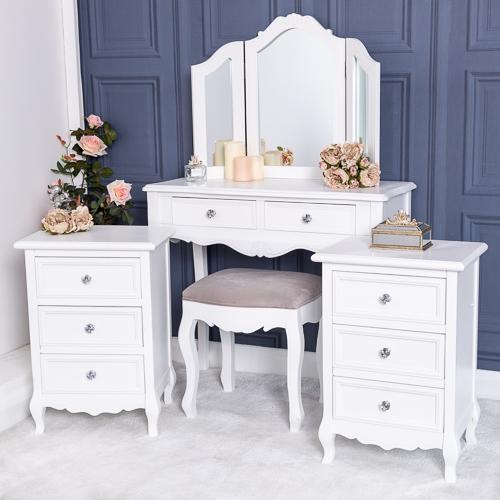 White Wooden Furniture Set Chic Furniture