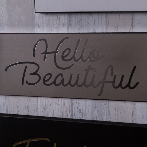 Hello Beautiful Wall Plaque Sign Chic Interior