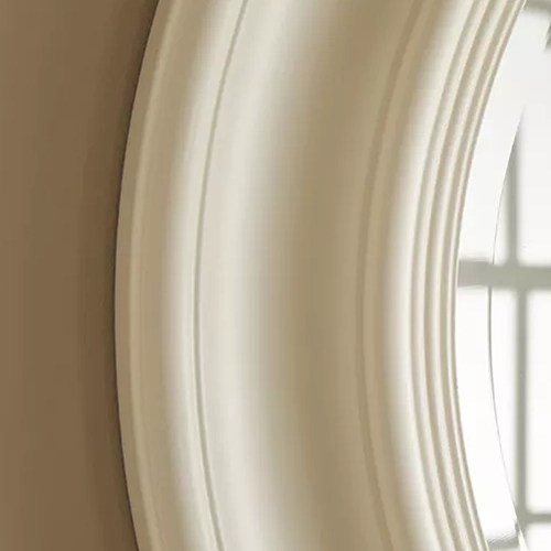 Large Round Country Vintage White Wall Mirror 80cm x 80cm