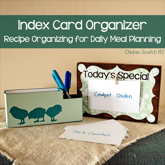 Index Card Organizer for Easier Meal Planning