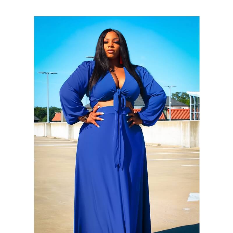 Plus Size Two Piece Long Set NO MOQ Fast Shipping