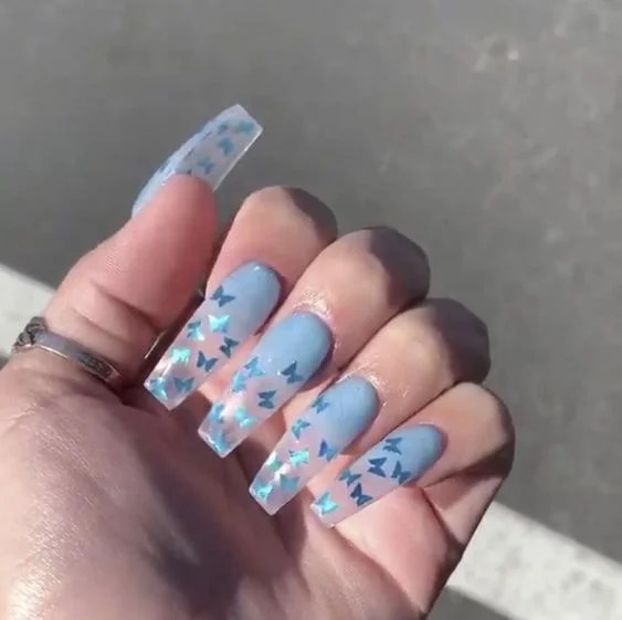 Coffin Nails Inspiration 35 Coffin Shaped Nails Part 9