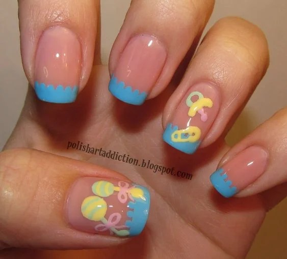 35 Awesome Baby Shower Nails For Your Party