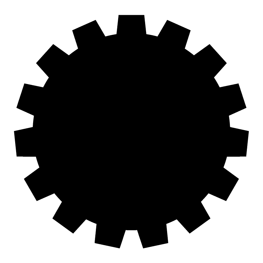 歯車・設定のシルエット | 無料のAi・Png白黒シルエットイラスト 歯車の無料イラスト - 可愛いシンプルなデザイン素材 - チコデザ