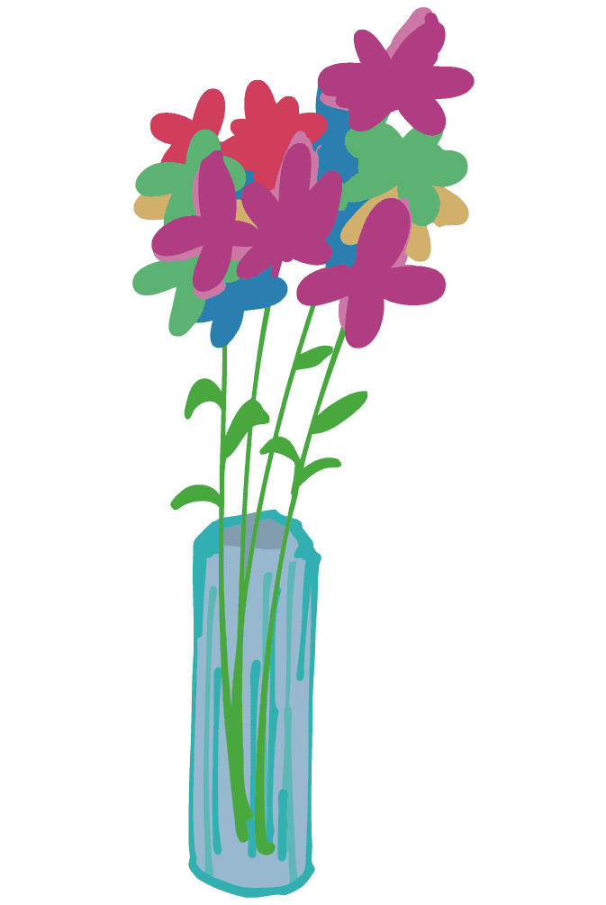 おしゃれな花瓶のイラスト 無料の可愛いお花素材集 チコデザ