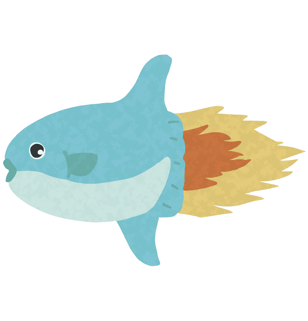 R：メルヘンなかわいいマンボウGのイラスト素材 [65124501] - Pixta 可愛いマンボウのイラスト - 海の中の巨大な魚無料素材 - チコデザ