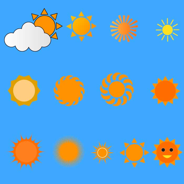 手書き風かわいい太陽」イラスト無料 可愛い太陽のイラスト素材！ベクターから手書きまで - チコデザ