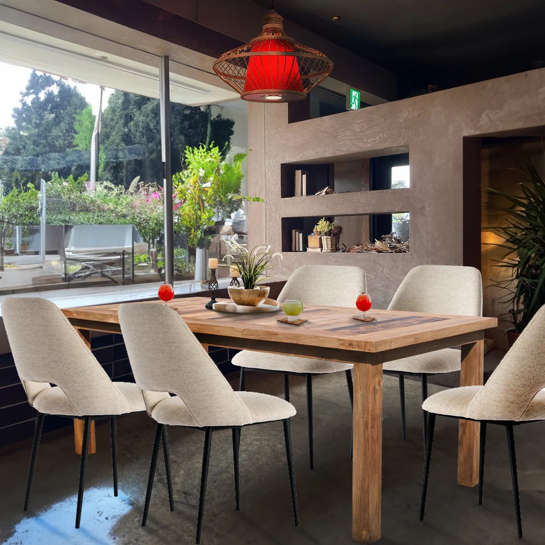 Recycled Teak Wood Tuscany Dining Table 71" x 36" by Chic Teak only