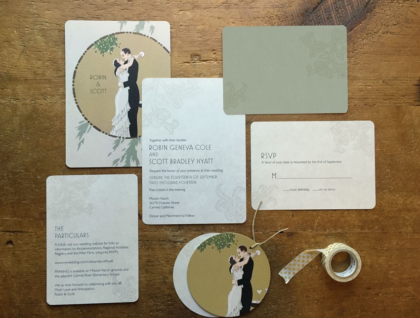 20 Deliciously Art Deco Wedding Invitations Chic Vintage Brides