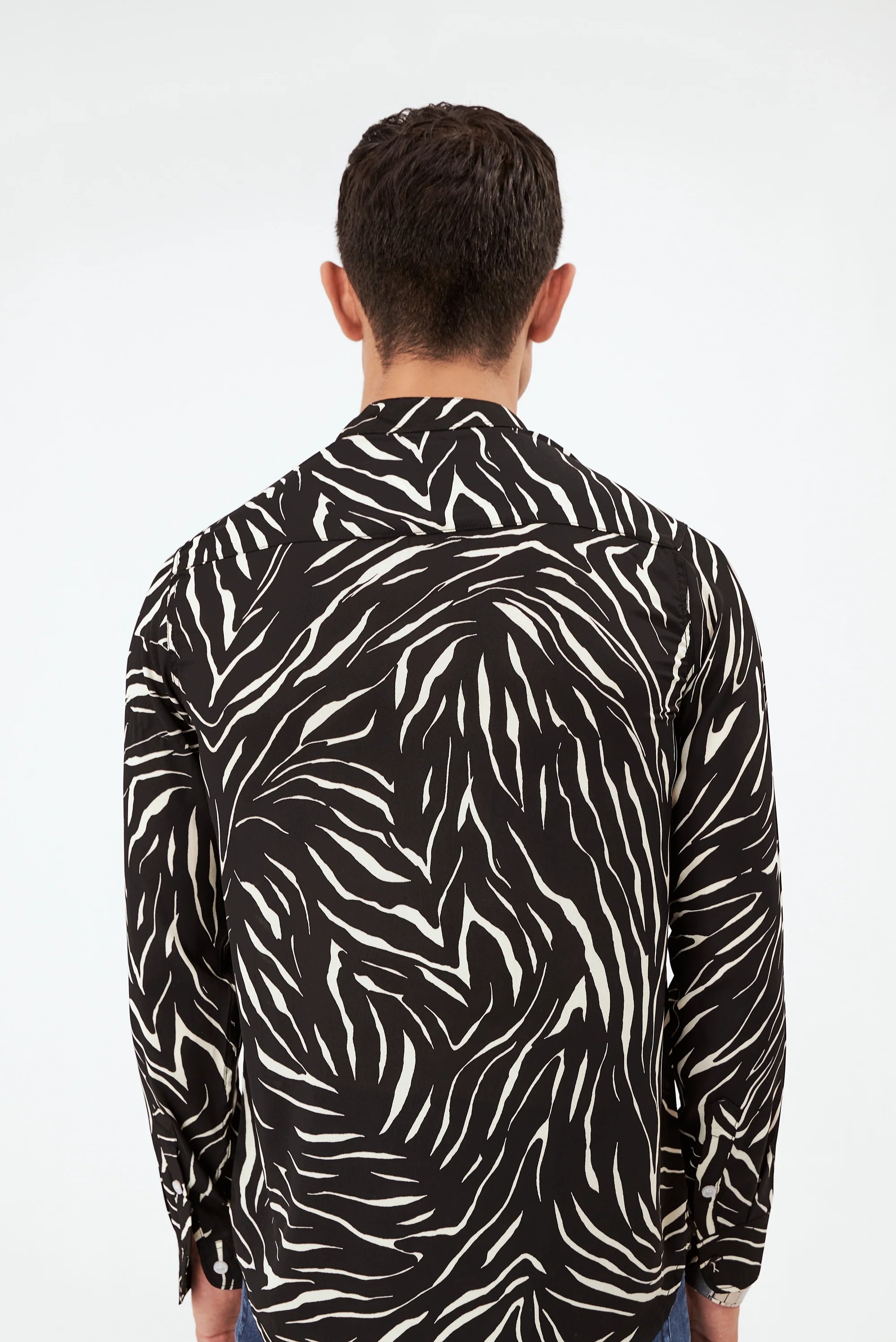 Men's Zebra Print ButtonUp Shirt