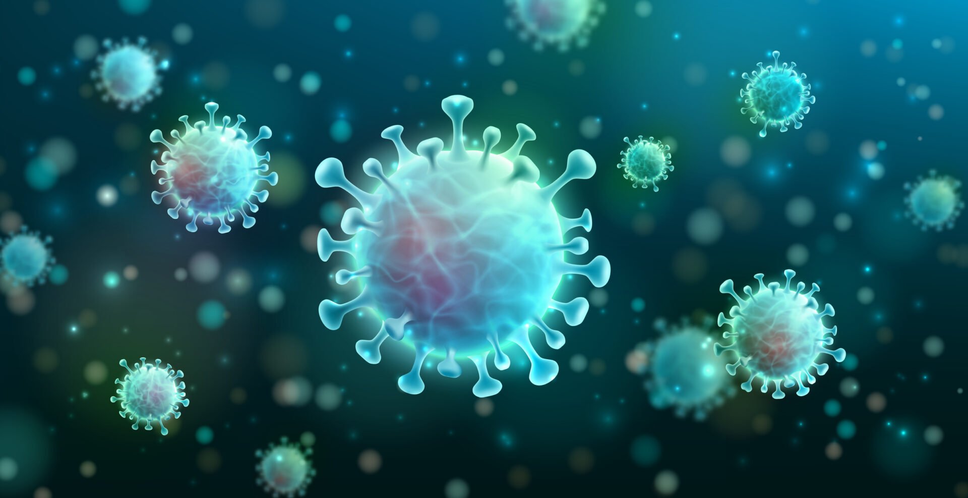 Vector of Coronavirus 2019nCoV and Virus background with disease cells