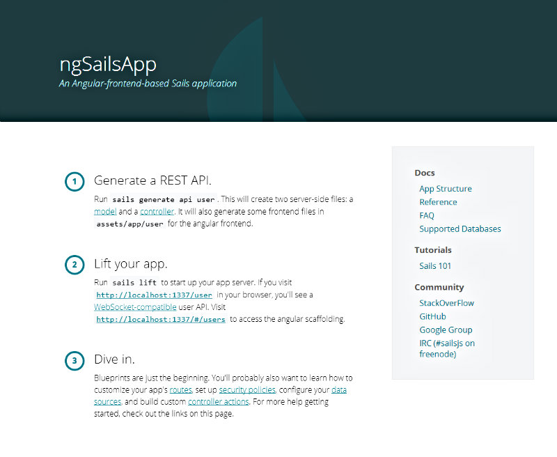 throw new Error('chief') Easily create Angularbased frontend