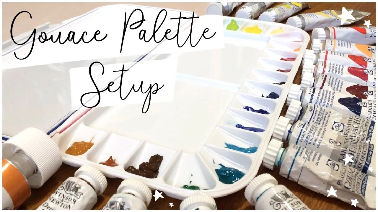 Setting up a gouache travel palette!! Chigirie