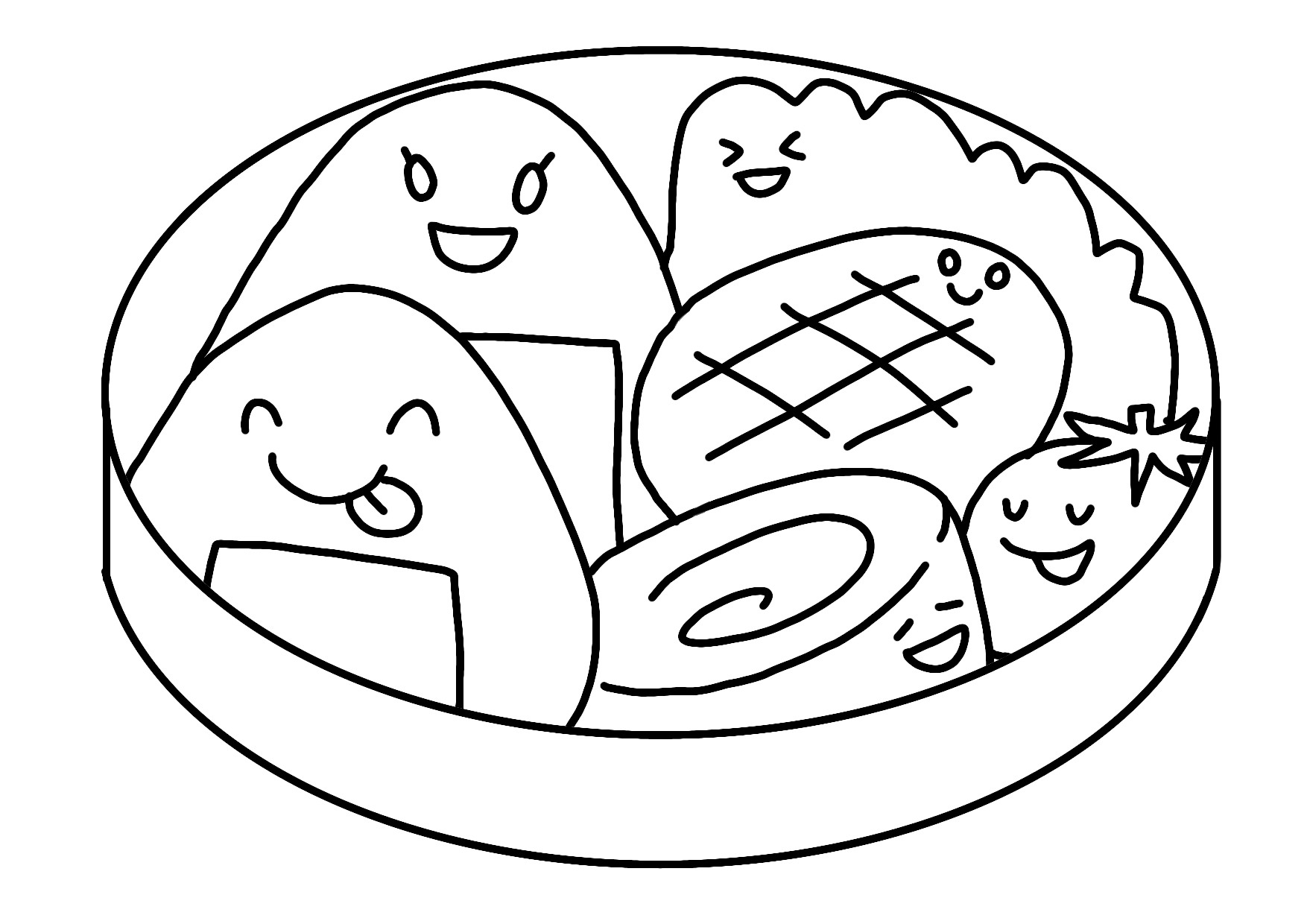 【無料ぬりえ4月】遠足、お弁当、バス、春の草花、イースターエッグ｜保育園の乳児クラス・幼児クラス向きイラスト配布