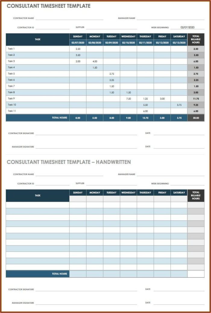 Excel Timesheet Template For Multiple Employees