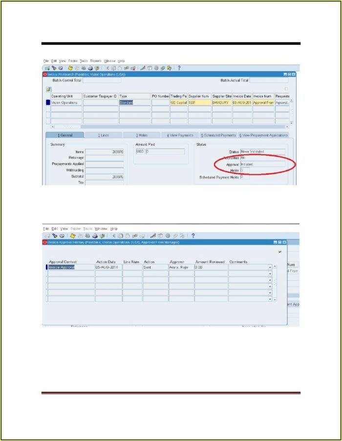 Query To Get Invoice Approval Status In Oracle Apps