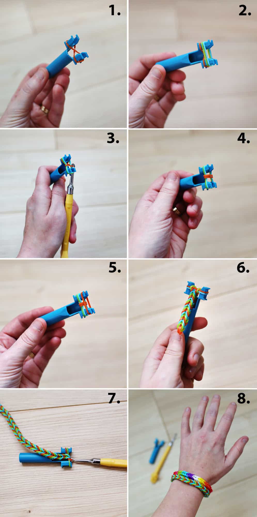 Step By Step Printable Rainbow Loom Patterns With Your Hands - Pattern