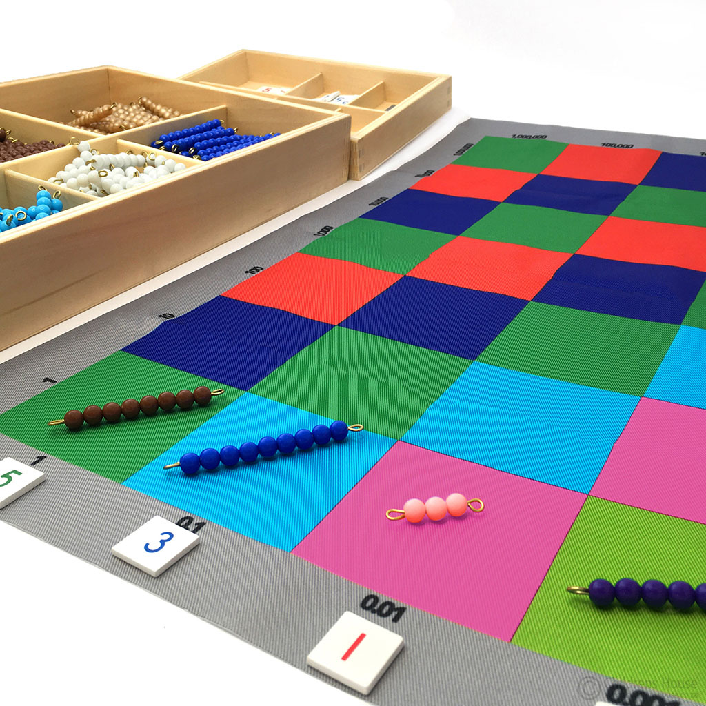 Decimal Checker Board Mat Childrens House Montessori Materials helps
