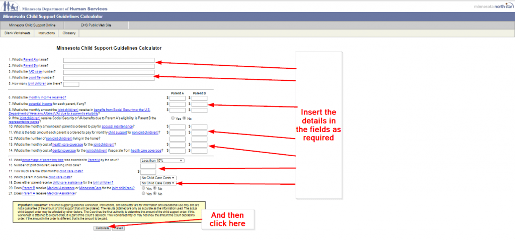 Minnesota Child Support Calculator Guidelines ℹ️ Child Support Net