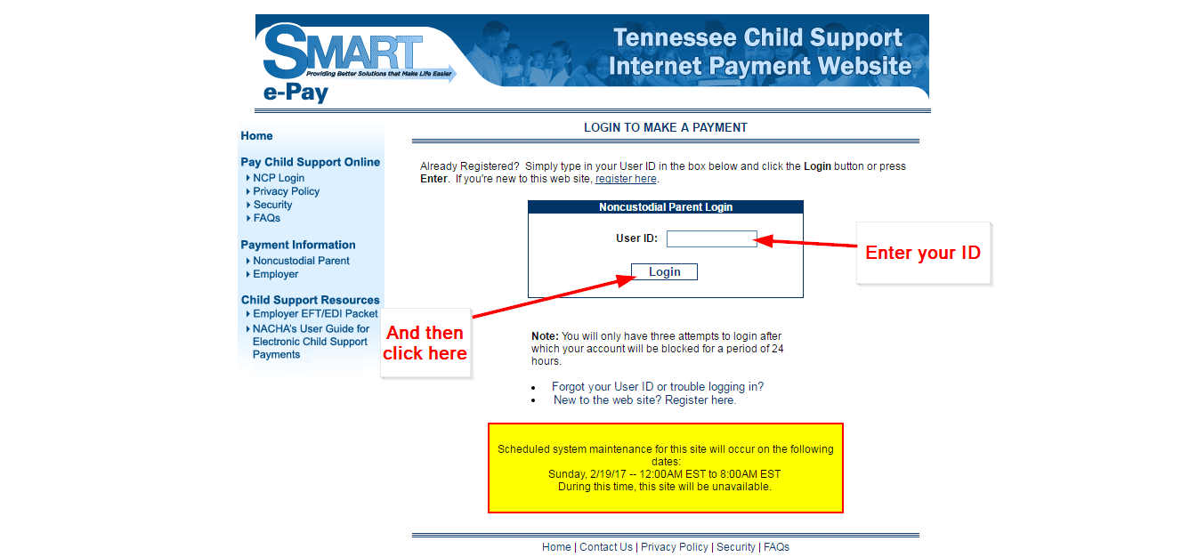 Tennessee Child Support Login Make a Payment ℹ️ Child Support Net