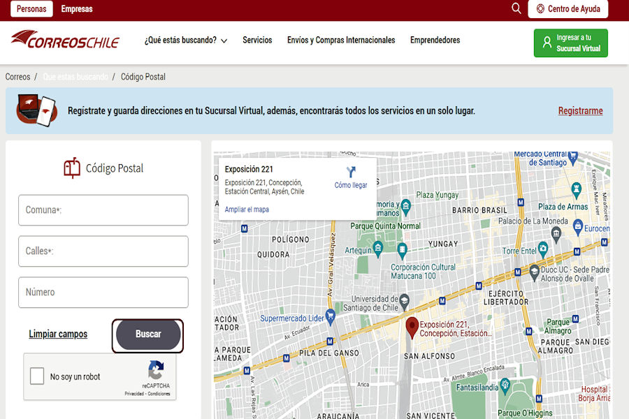 Cómo saber mi código postal en Chile 2024