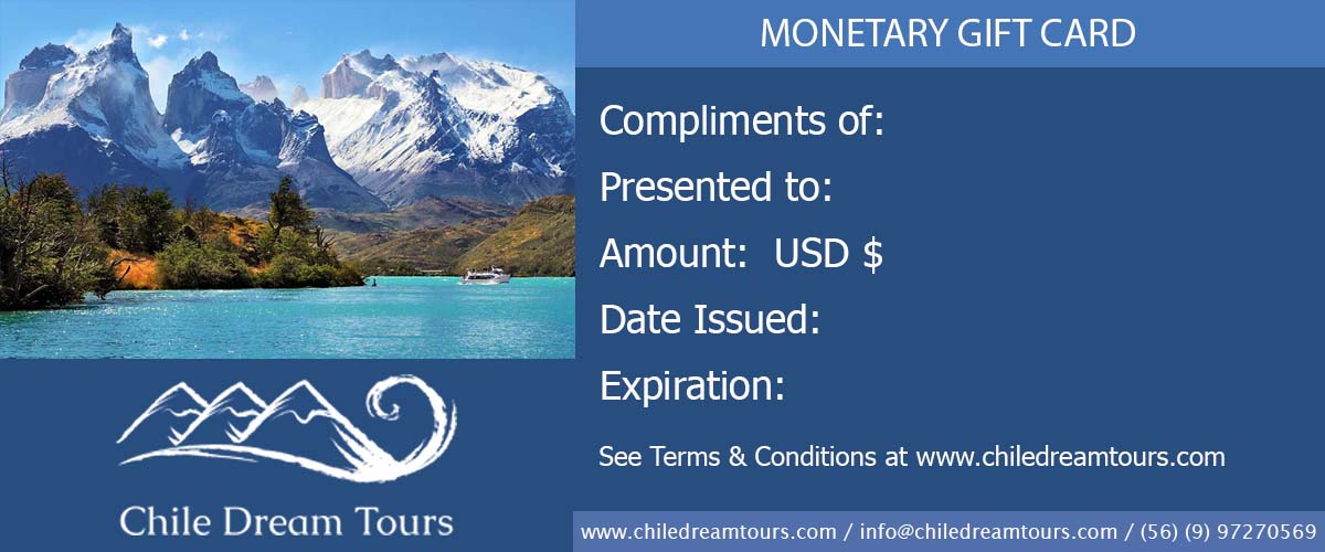 Gift Cards Chile Dream Tours
