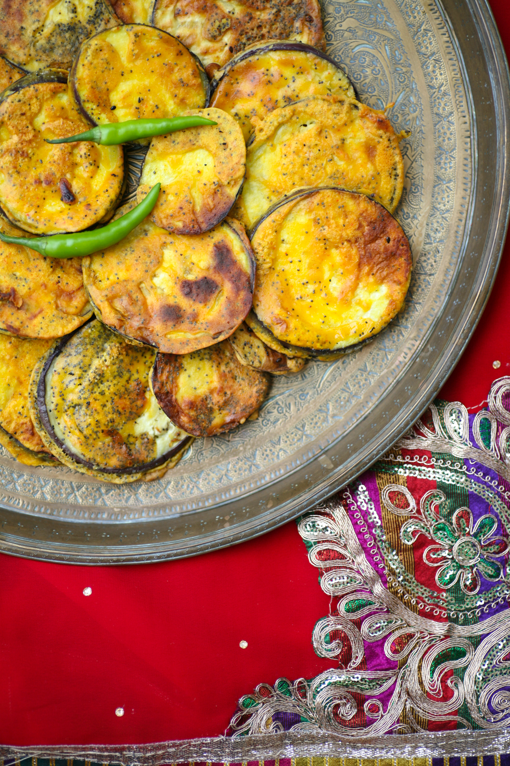 Fried Indian Spiced Aubergines